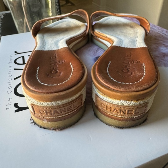 Chanel Cavas & Leather Sandals - Picture 5 of 11